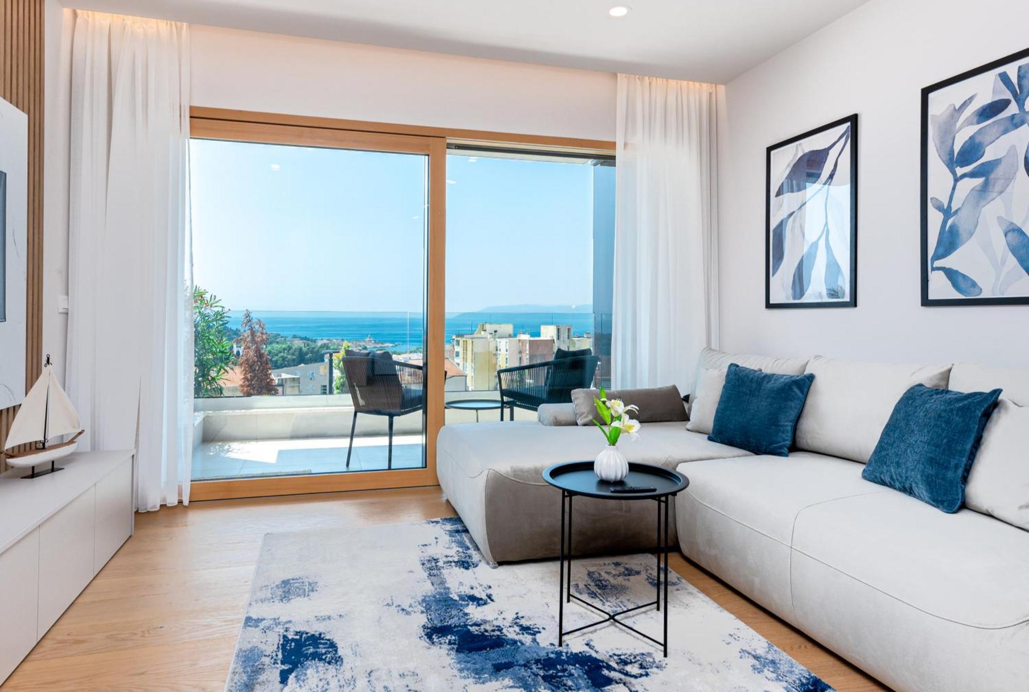 Luxury Adria Sea City & Mountain View Apartment Makarska Eksteriør billede
