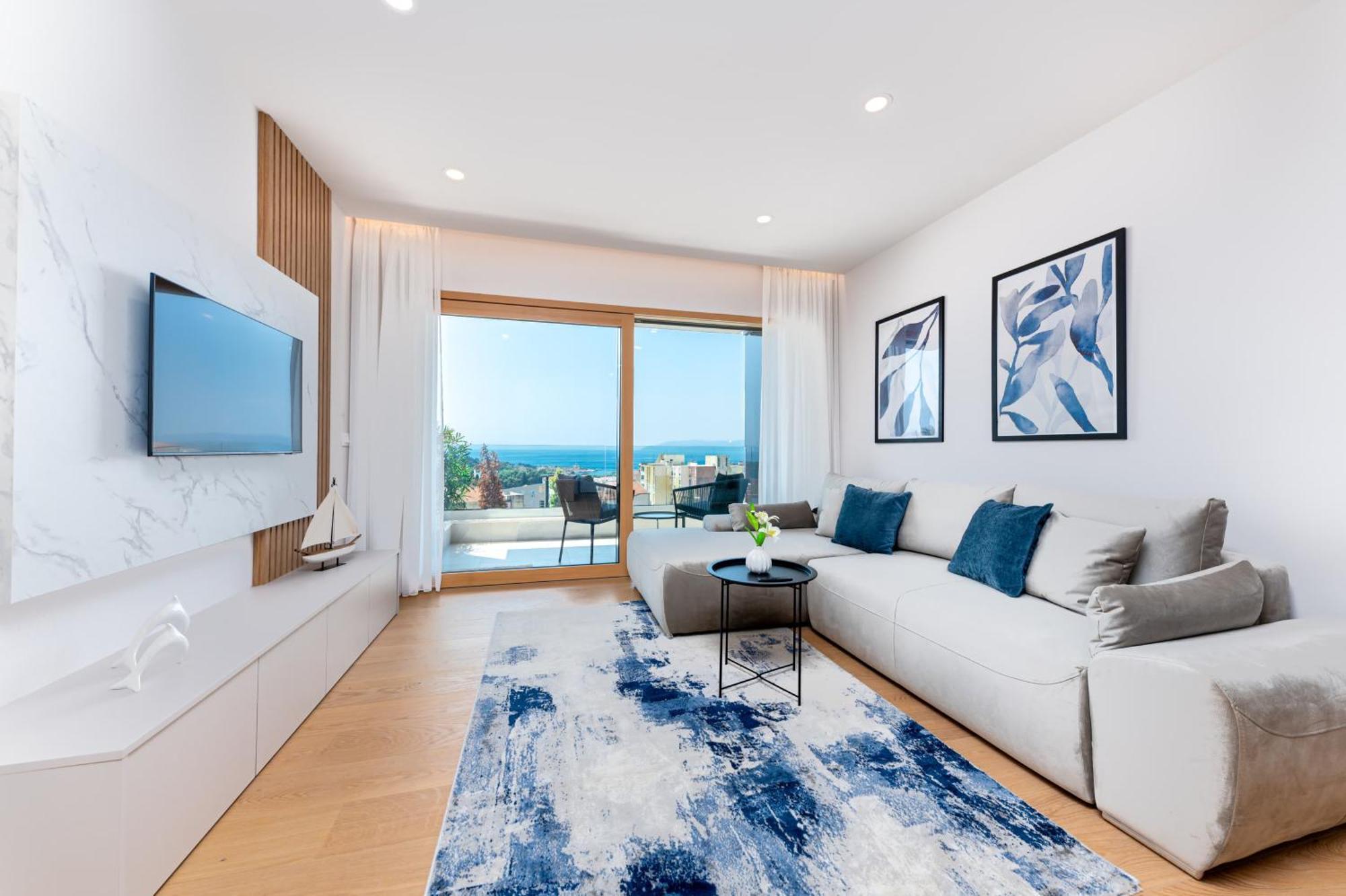 Luxury Adria Sea City & Mountain View Apartment Makarska Eksteriør billede